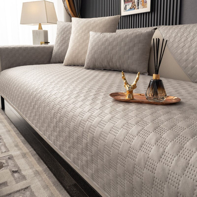 Thumbnail: Nordic Light Luxury Leather Sofa Cushion All-season Simple Modern Anti-slip Cov