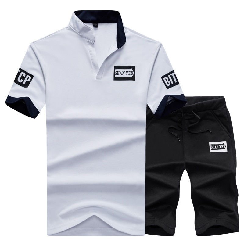 Thumbnail: New Men Sets Fashion Sporting Full Suit Brand Patchwork Zipper Sweatshirt +Swea