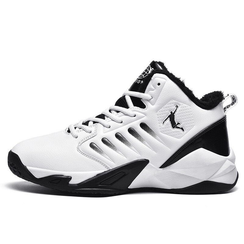 Miniature : Winter Sports Shoes Warm Plush Jordan Basketball Shoes Men Outdoor Warm Basketb