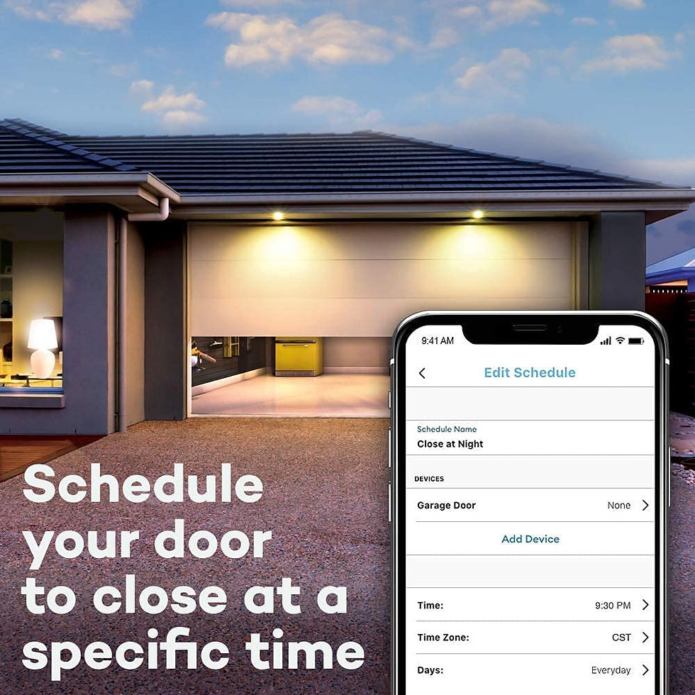 الصورة المصغرة: myQ Chamberlain Smart Garage Control - Wireless Garage Hub and Sensor with Wifi
