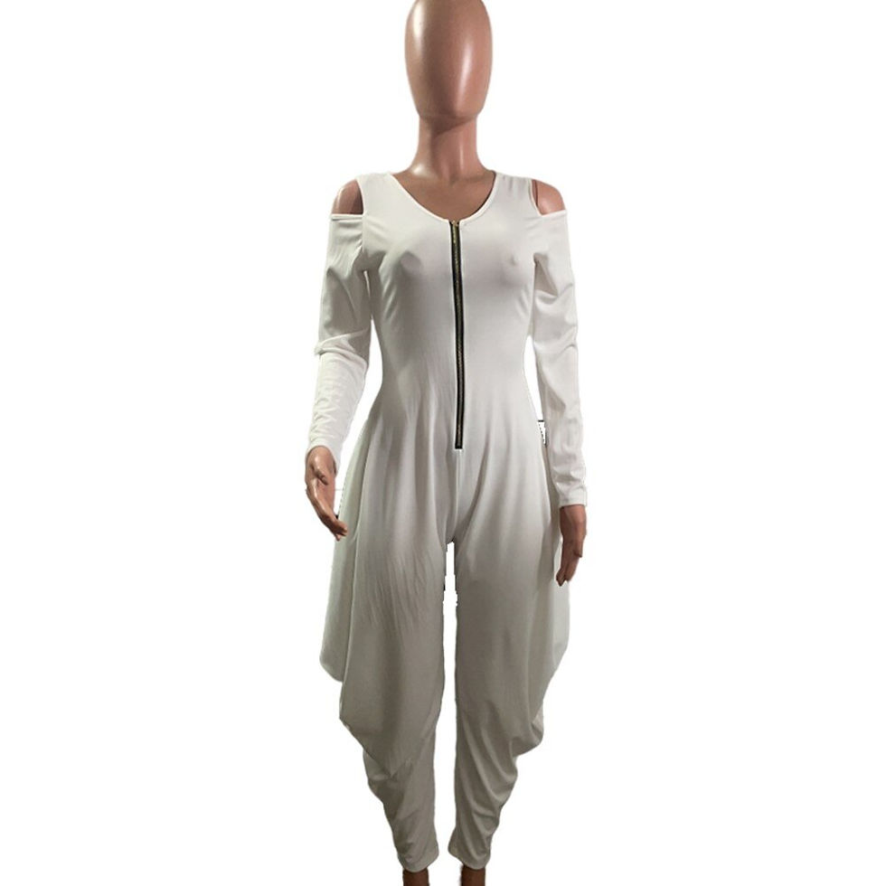 Thumbnail: Fall Women Clothes Jumpsuit One Piece Outfit Elegant Hollow Out Long Sleeve Fas