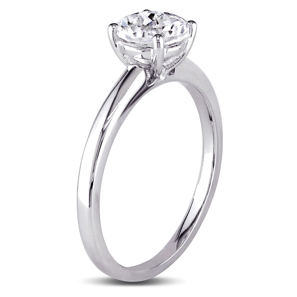 Thumbnail: Miabella Women's 1-1/4 CT Created White Sapphire Solitaire Wedding Ring in 10kt