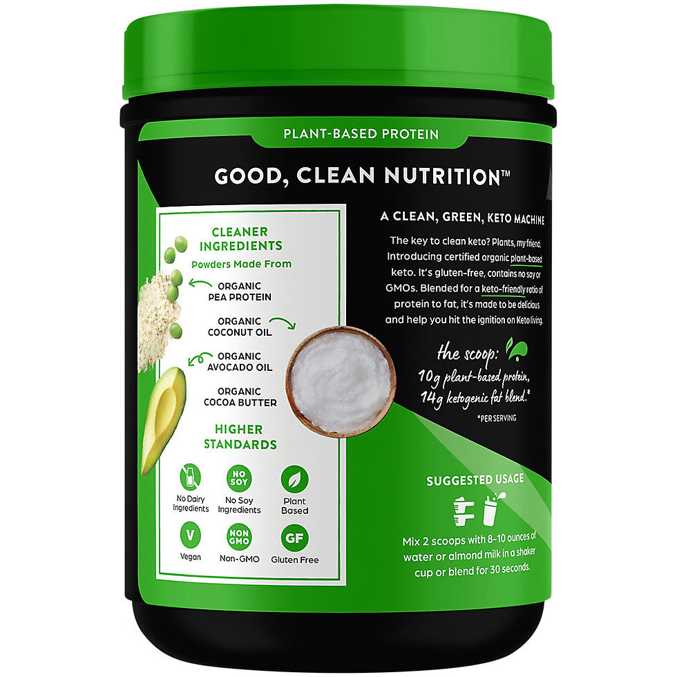 الصورة المصغرة: Orgain Keto Vegan Protein Powder, Vanilla, 10g Plant Protein, 0.97 lb