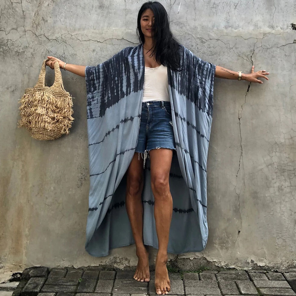 Миниатюра: Summer Beach Cover Ups Vintage Printed Belted Kimono Swimwear Long Cardigan Cas