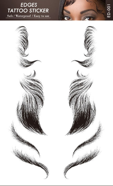 Thumbnail: Hair Tattoo Stickers Creating The Seriously Real Baby Hairs Temporary Hairline 