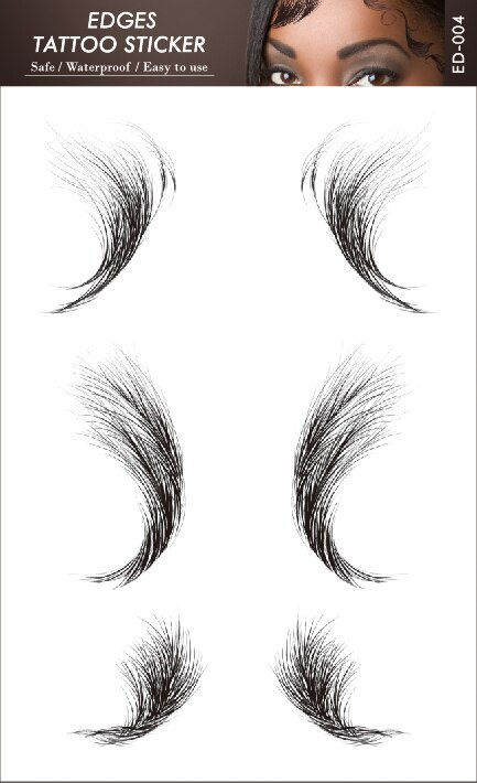 Thumbnail: Hair Tattoo Stickers Creating The Seriously Real Baby Hairs Temporary Hairline 