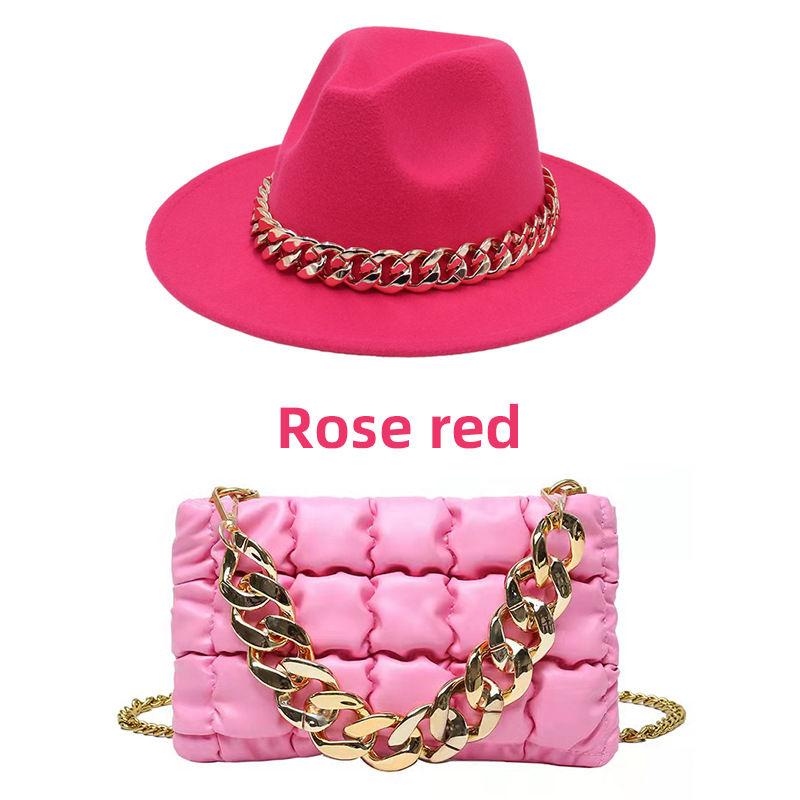Miniatura: Crossbody Purses and Handbags Matching Luxury Fedora Hat and Purse Set for Women