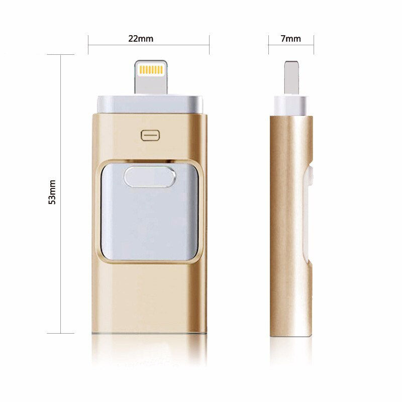 Thumbnail: HD iFlash Pen drive 128 GB For iPhone 7 iPad iPod iOS Android Phone USB Flash D