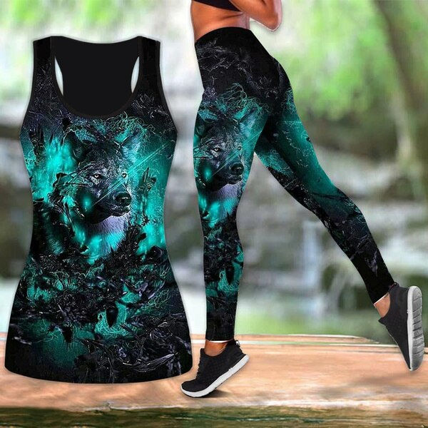 Thumbnail: Wolf and Dreamcatcher 3D Print Sleeveless Shirt Summer Vest for Women Plus Size