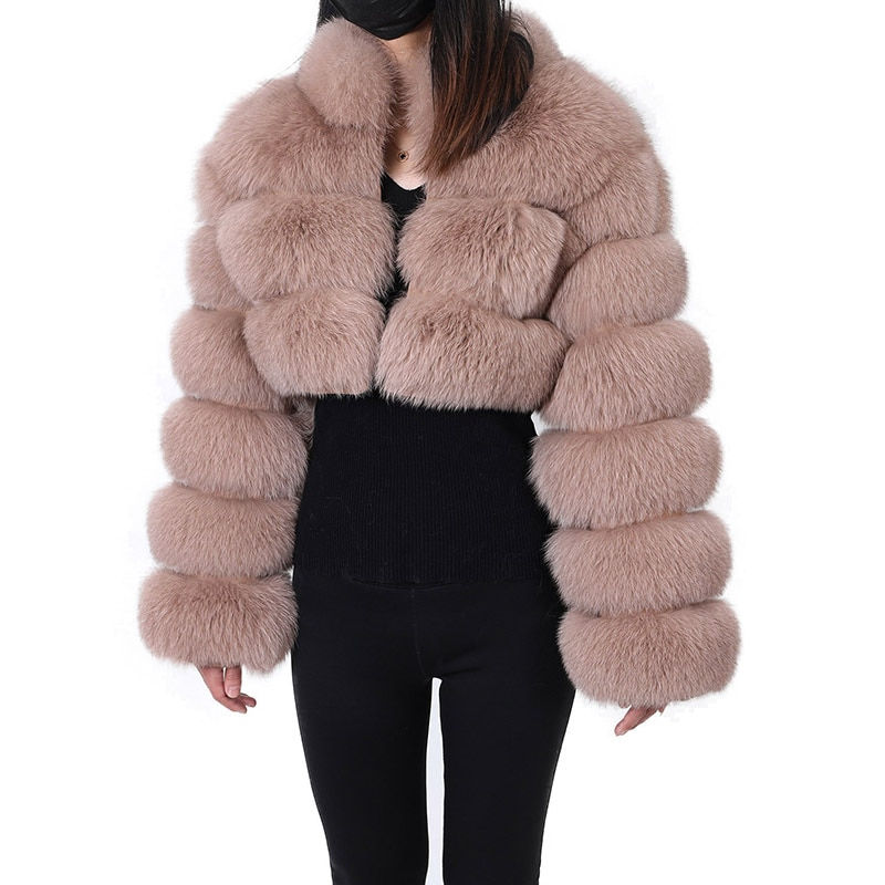 Thumbnail: MAOMAOKONG 2022 Trend New Real Fur Coat Natural Fox Fur Women's Winter Coats Sh