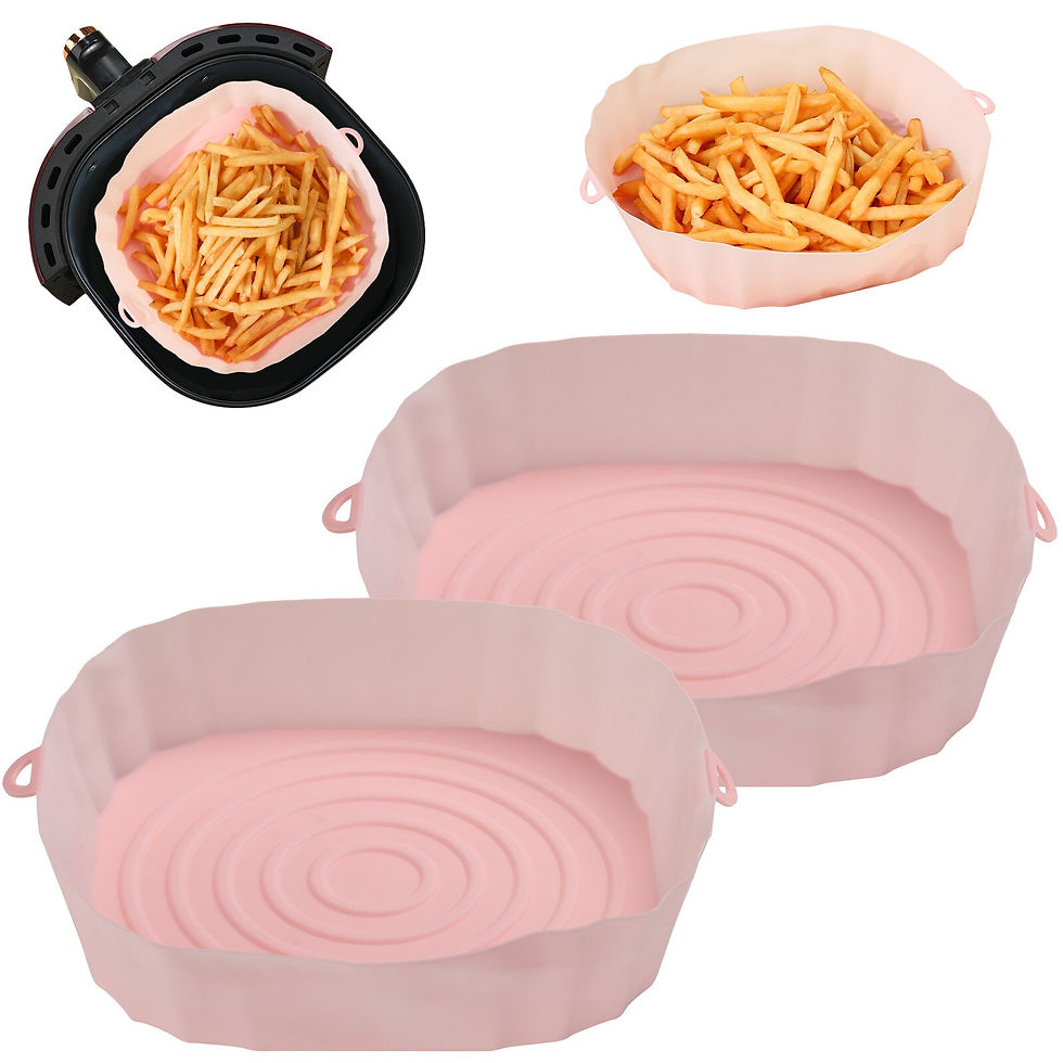 Thumbnail: Silicone Air Fryers Oven Baking Tray Round Replacement Grill Pan Airfryer Acces