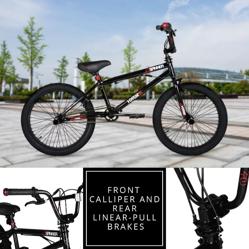 Thumbnail: Hyper Bicycle 20 In. Boys Spinner BMX Bike, Kids, Black