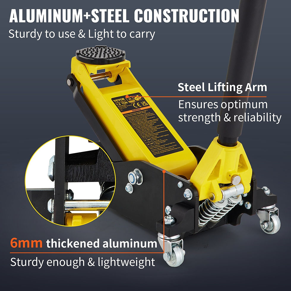 الصورة المصغرة: VEVOR Car Jack 1.5-3 Ton Floor Jack Aluminum&Steel Racing Jack W/ Single Piston