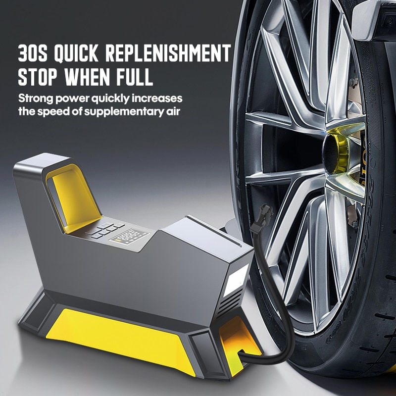 Thumbnail: Portable Car Tire Inflator Pump Car Air Compressor 12V Electric Inflator Digita