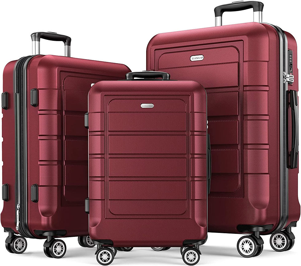 Miniatura: SHOWKOO Luggage Sets Expandable PC+ABS Durable Suitcase Sets Double Wheels TSA 