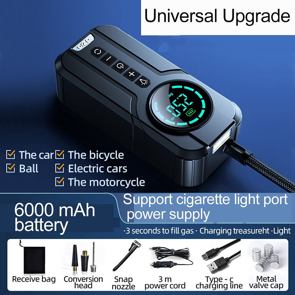 الصورة المصغرة: BUVAYE Car Inflator Tire Pump Portable Car Air Compressor for Motorcycles Bicyc