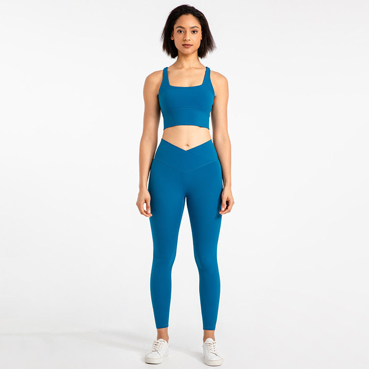 Миниатюра: Gym Fitness Sets 2 Piece Sports Bra and Legging Set Yoga Outfits Training Wear