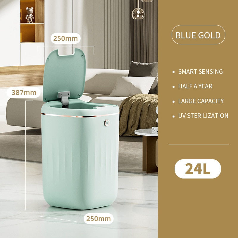 Thumbnail: Smart Trash Can Automatic Sensor Garbage Bin Kitchen Bathroom Touch Bucket Wast