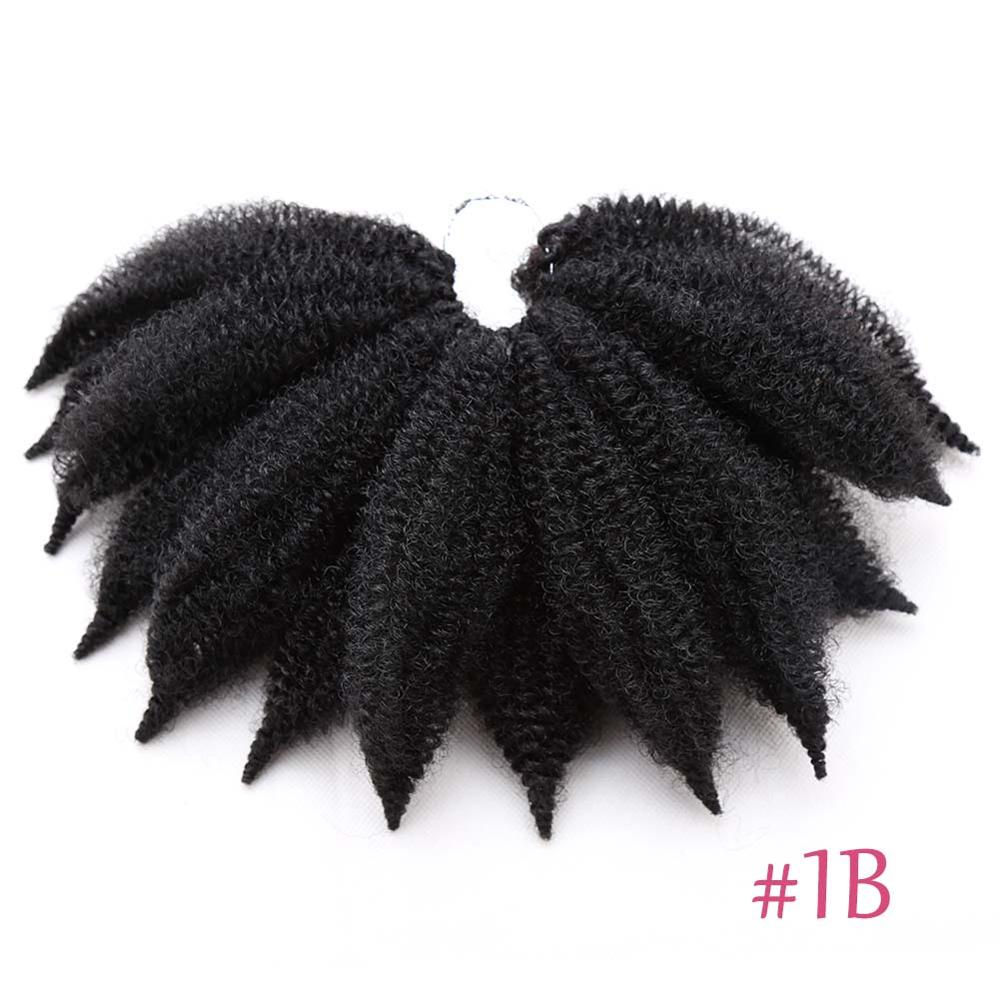8 inch Crochet Marley Braids Black Hair Soft  Afro Twist Synthetic Braiding Hai