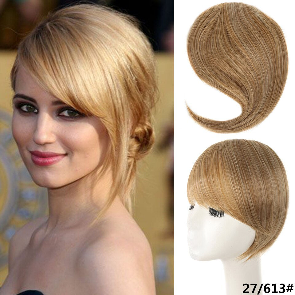 Thumbnail: LUPU Synthetic Hair, Women's Bangs, Short Hair Clips, Natural Black, Solid Color