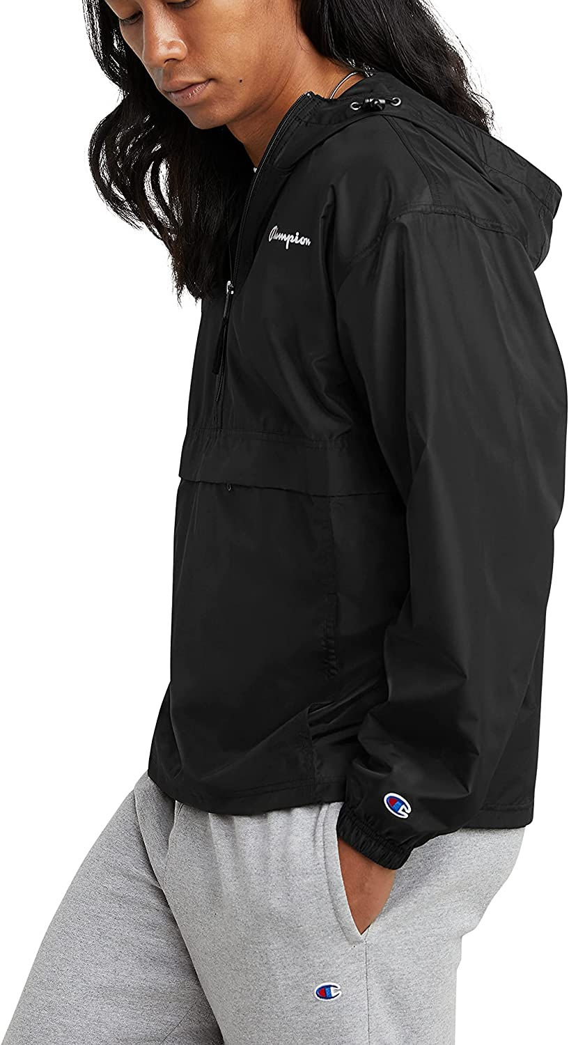 Thumbnail: Champion Men's Packable Recycled Windbreaker Jacket, Wind- and Water-Resistant 