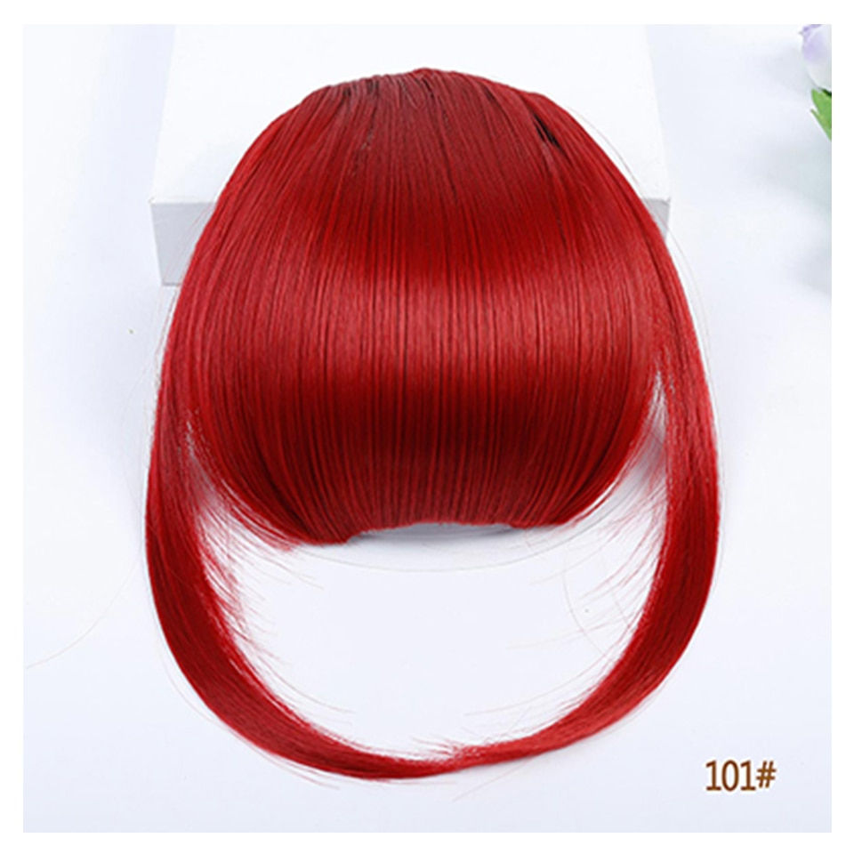 Thumbnail: LUPU Synthetic Hair, Women's Bangs, Short Hair Clips, Natural Black, Solid Color