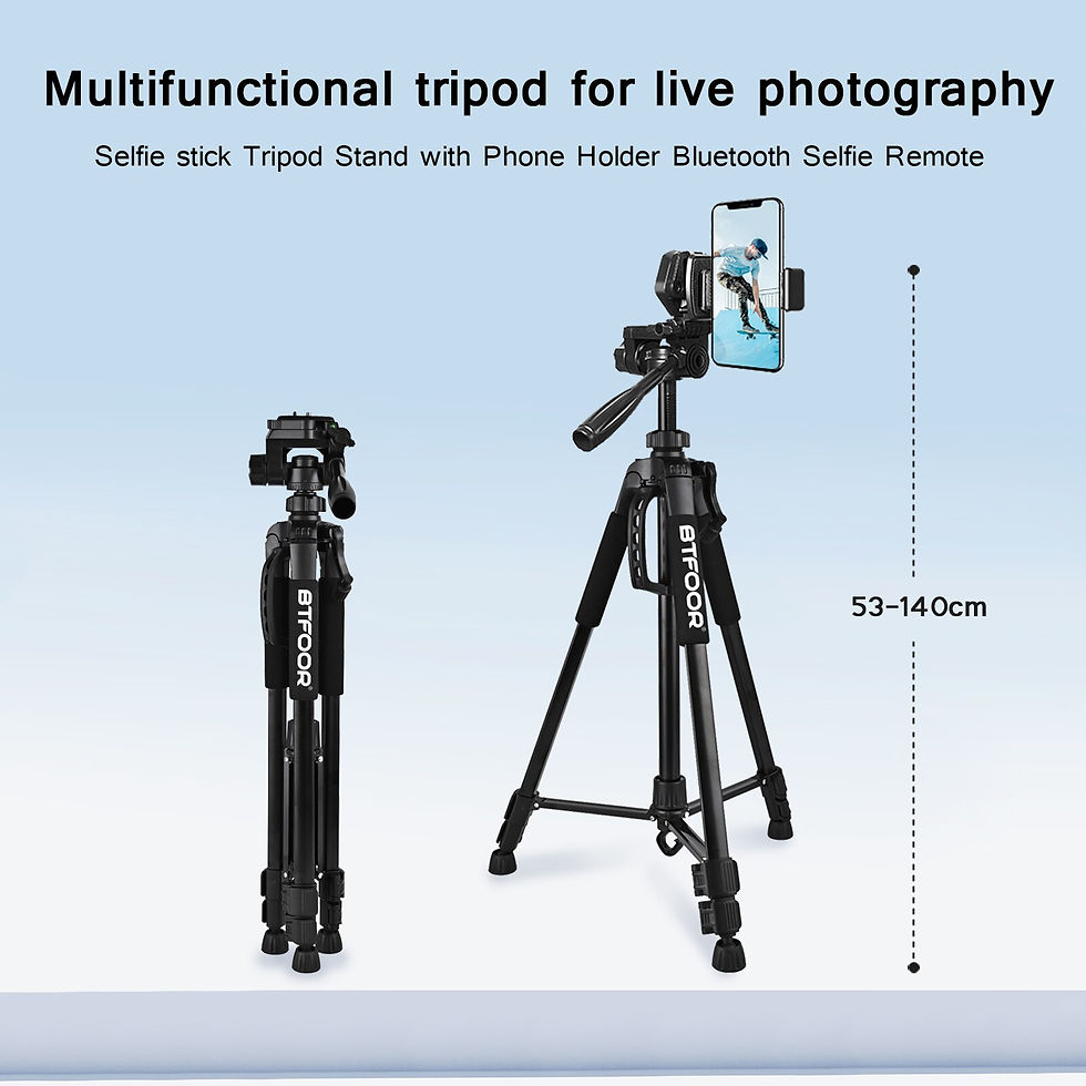 Miniaturbild: 55” 140CM Travel Digital Camera Tripod Professional  Aluminum Tall Phone Stand 