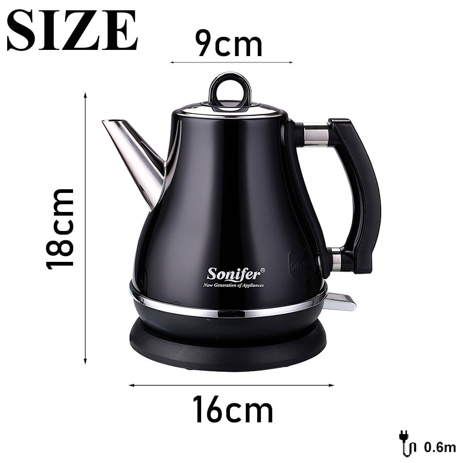 Miniaturbild: 1.2L Colorful 304 Stainless Steel Electric Kettle 1500W Household 220V Quick He