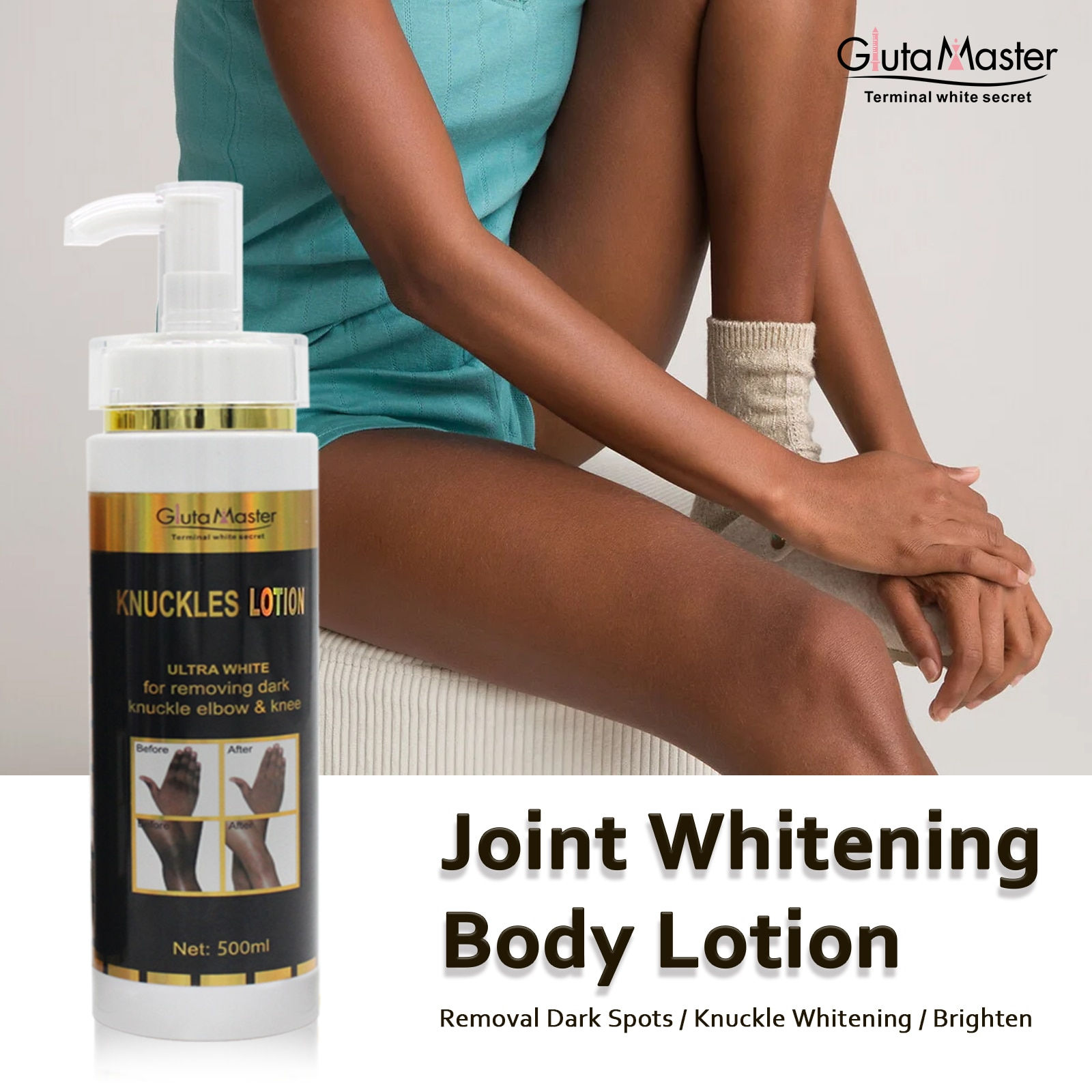 Gluta Master Removing stains Body Lotion Whitening Brightening Skin Knuckles Kn