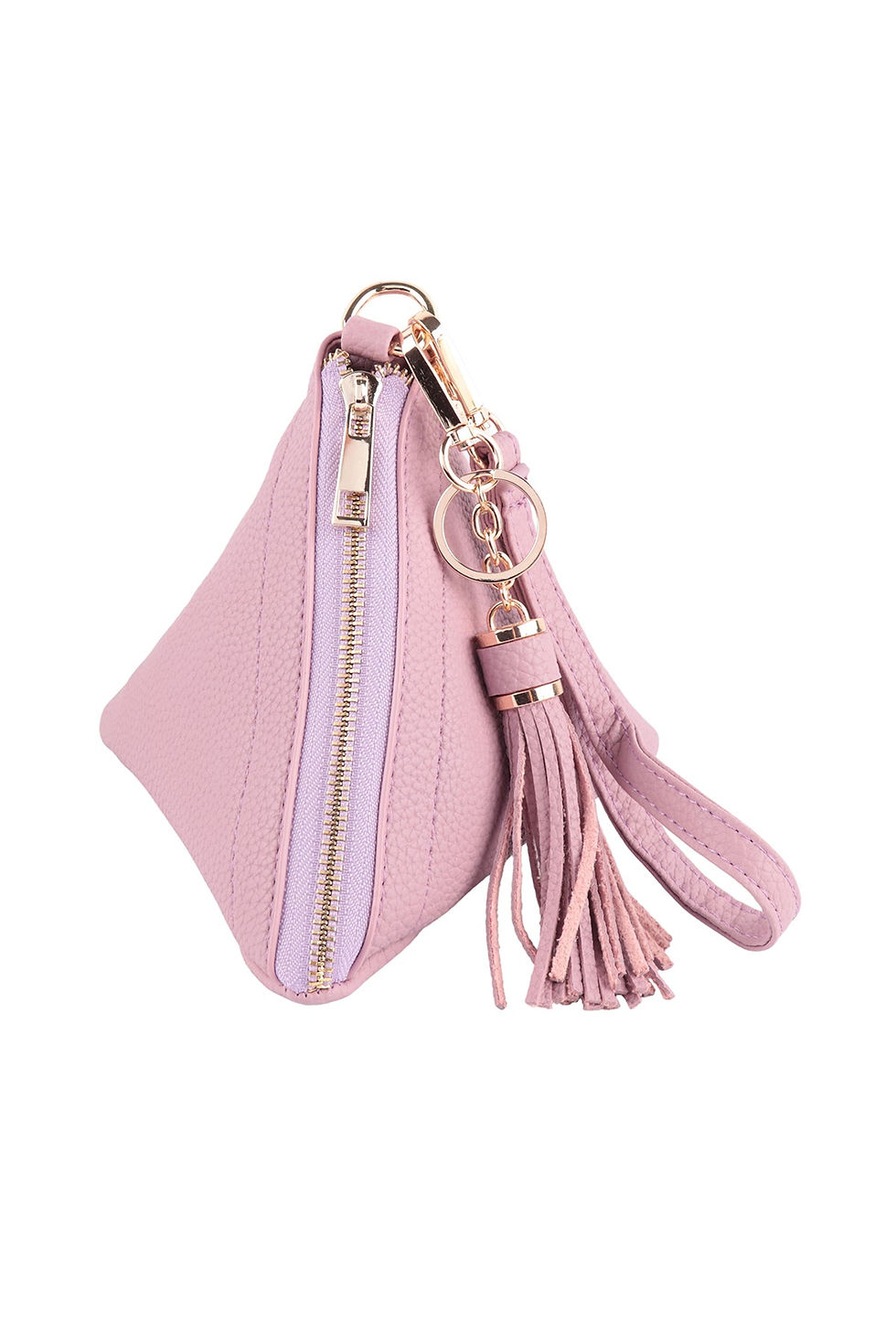 Miniatura: Pyramid Shape Tassel Wristlet Leather Bag