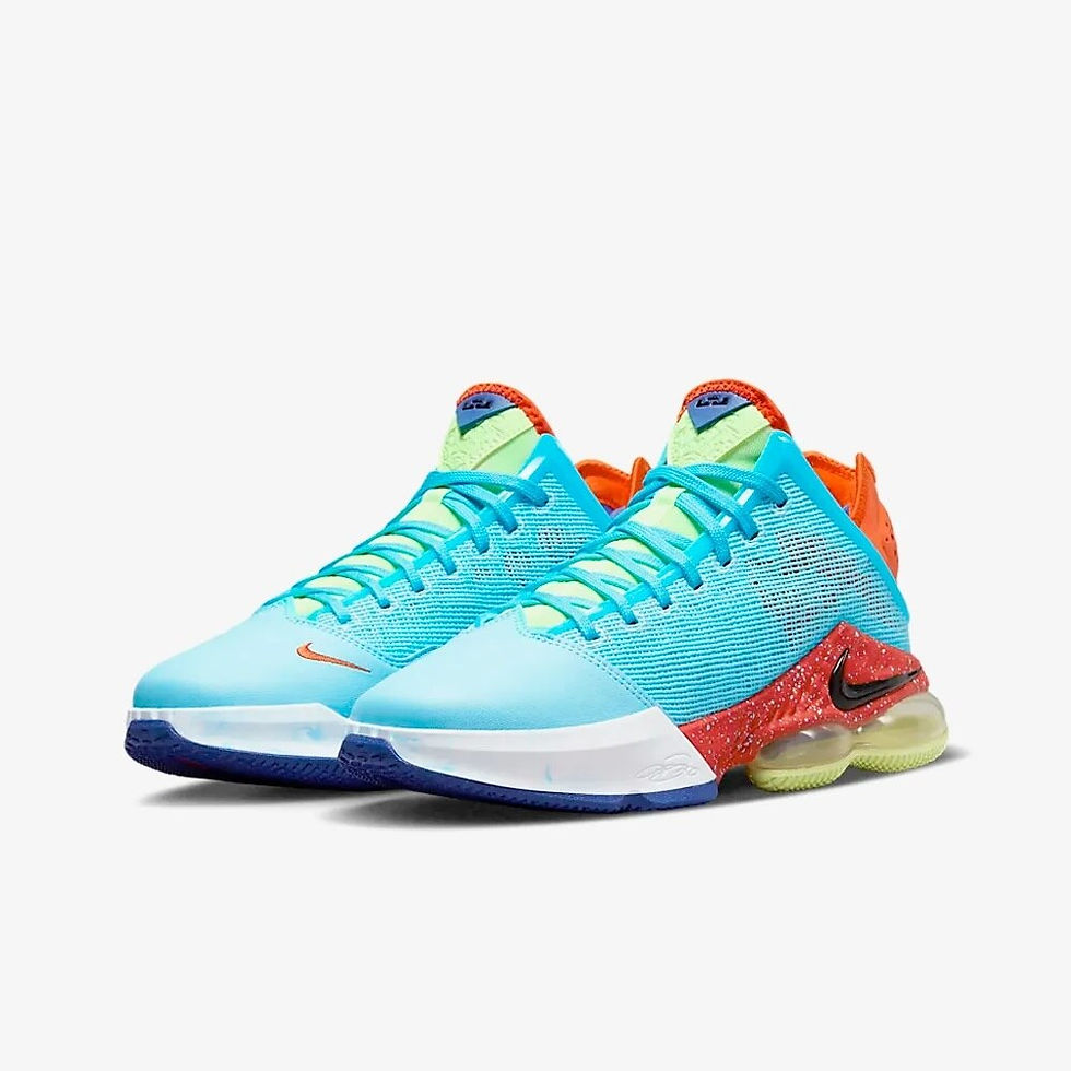 Thumbnail: Original Nike Lebron 19 Low 'Mismatch' Male Blue Basketball Shoe DO9829-400 Nik