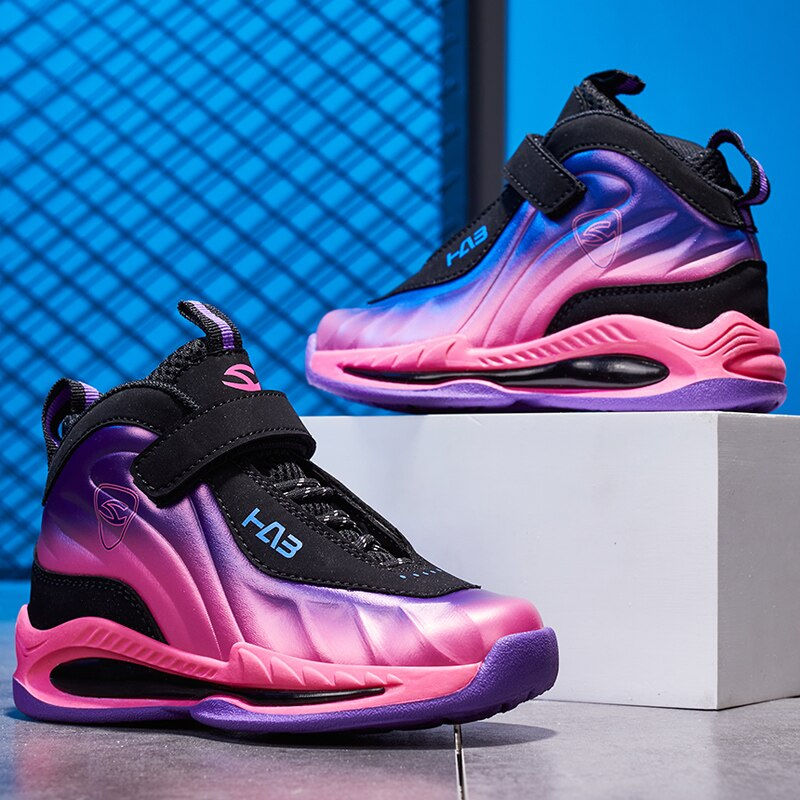 Thumbnail: Children's Basketball Shoes Boys' and Girls' Breathable Sports Shoes Children's