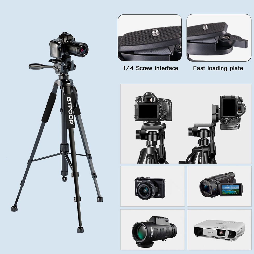 Miniaturbild: 55” 140CM Travel Digital Camera Tripod Professional  Aluminum Tall Phone Stand 