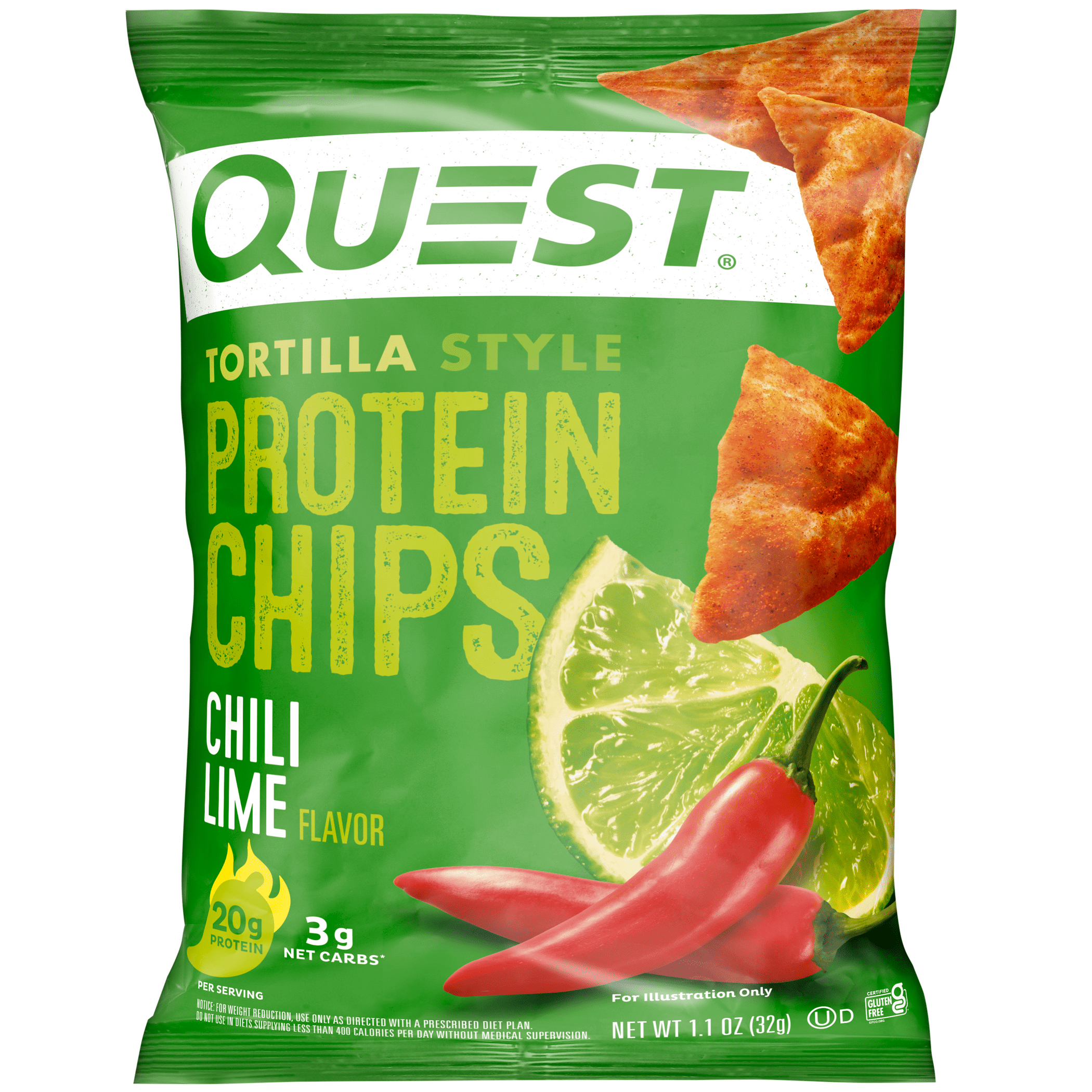 Quest Nutrition, Tortilla Style Protein Keto Chips, Low Carb, High Protein, Chi