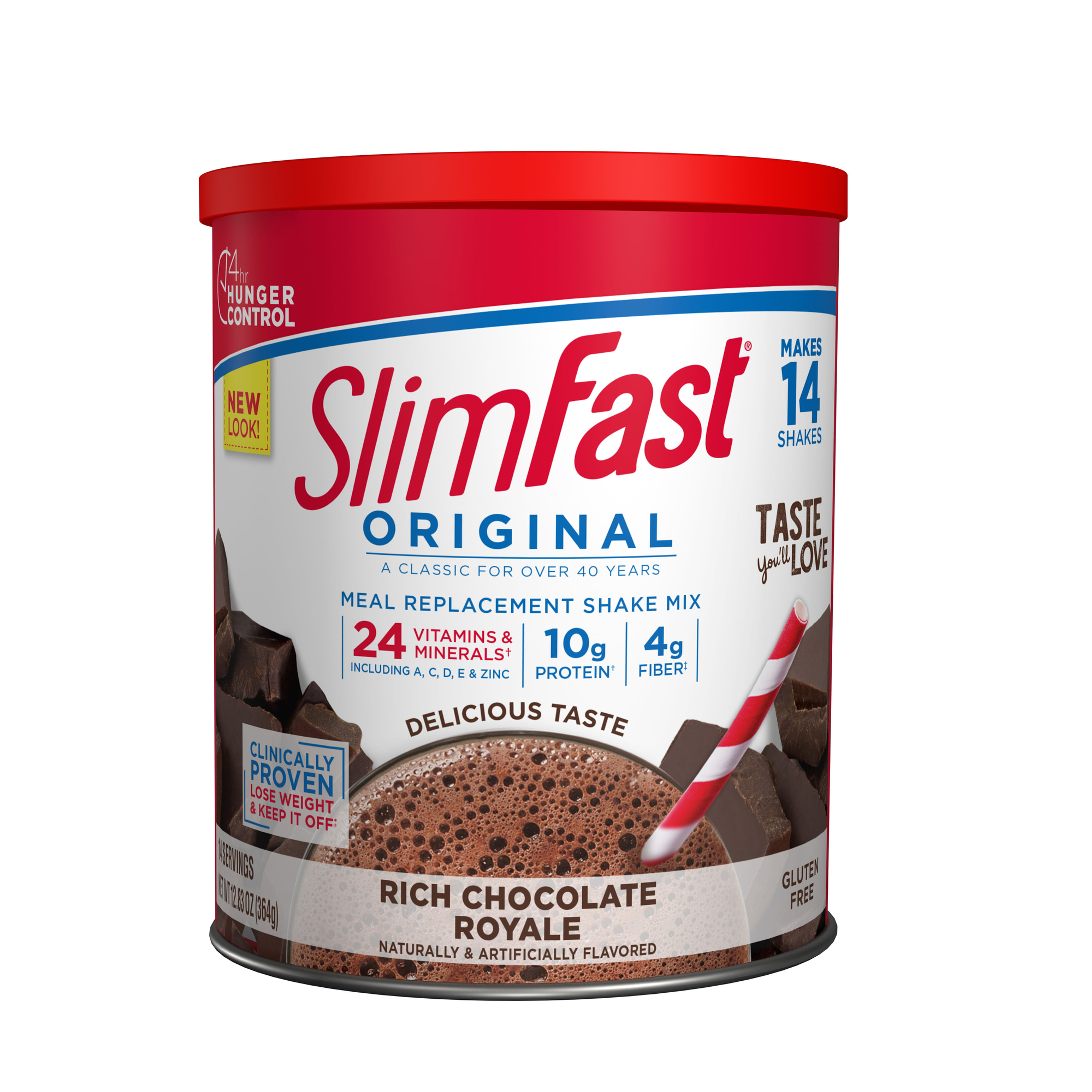 SlimFast Original Meal Replacement Shake Mix, Rich Chocolate Royale, 12.83 Oz.