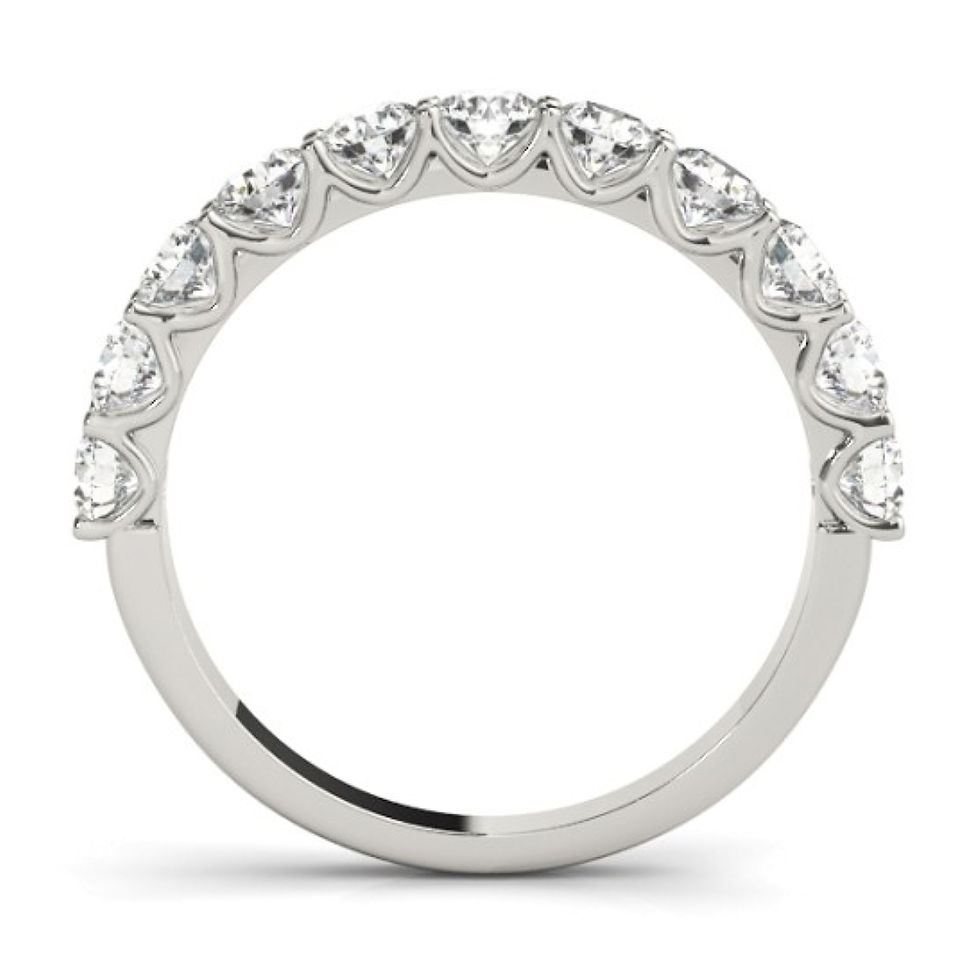 Thumbnail: 2 1/2 Ct Diamond Round Cut Engagement Ring Matching Wedding Band 14k White Gold