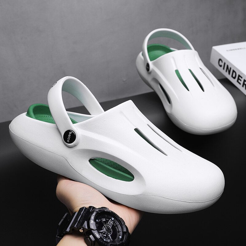 Miniature : High Quality New Outdoor Men Sandals Slippers Beach Comfortable Soft Clogs Mens