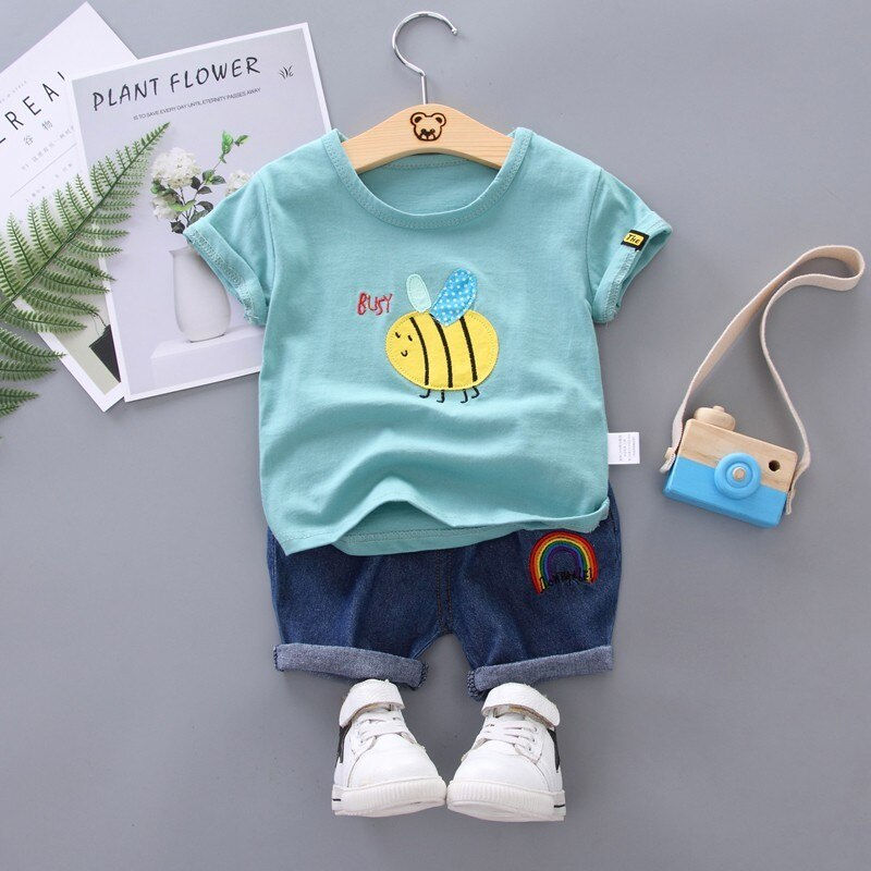 Thumbnail: New Baby Summer FashionClothing Children Boys Girls Letter  2Pcs/sets Kids Infa