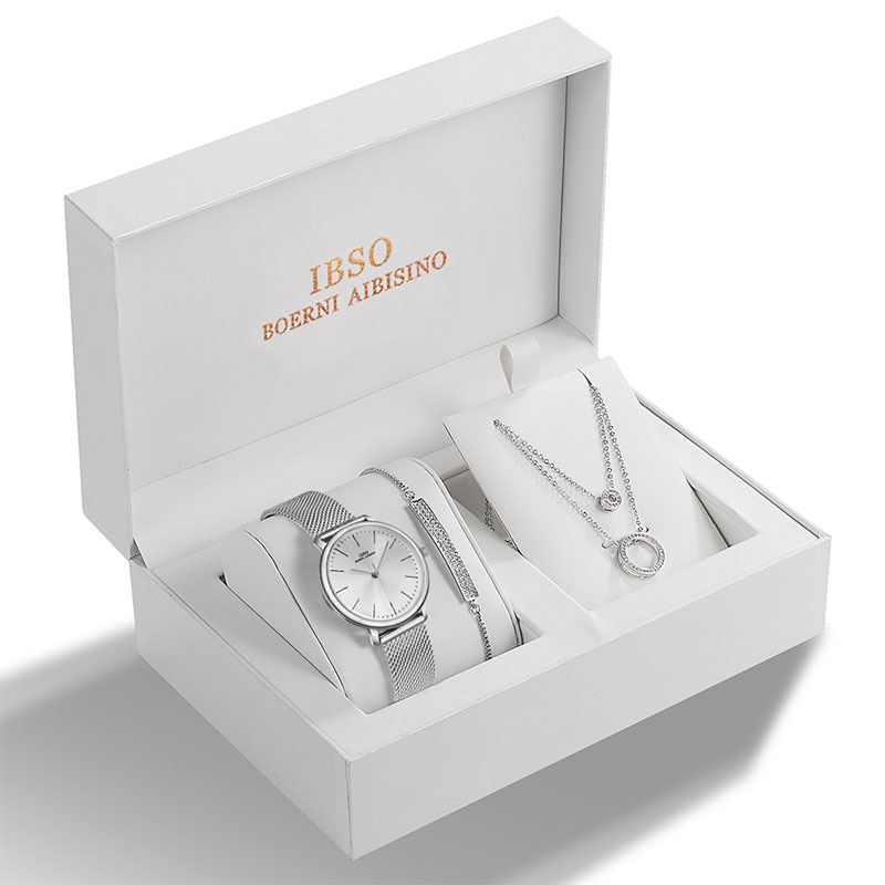 Thumbnail: Women's Quartz Watch Set Crystal Bracelet Necklace Watch Sets Female Jewelry Se