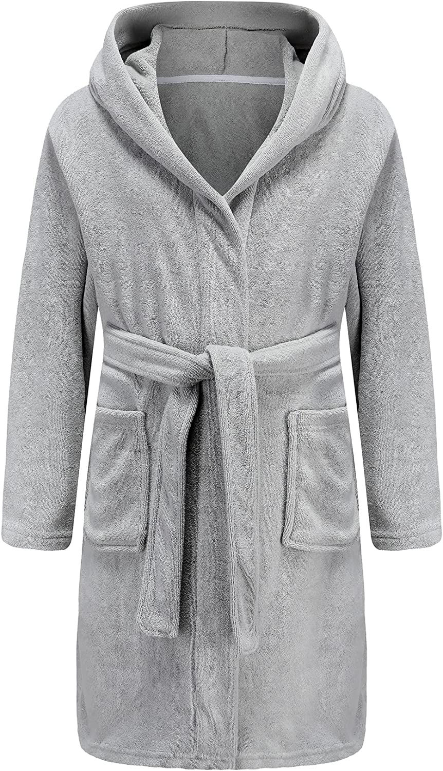 Miniature : Boys Girls Bathrobe Soft Towel Hooded Robe 100% Terry cloth Turkish Cotton Bath