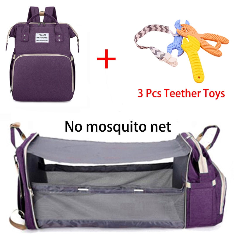 Miniature : Folding Mommy Bag Lightweight Portable Folding Crib Bed Large-capacity Baby Bac