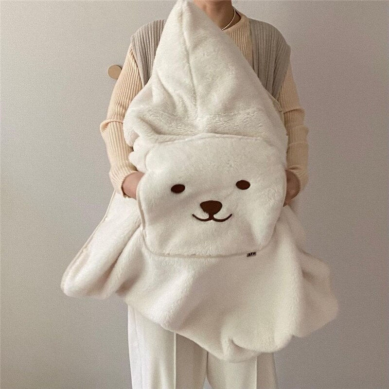 Thumbnail: Winter Baby Stroller Blanket Cloak Cover Embroidered Bear Windproof Blankets Ne