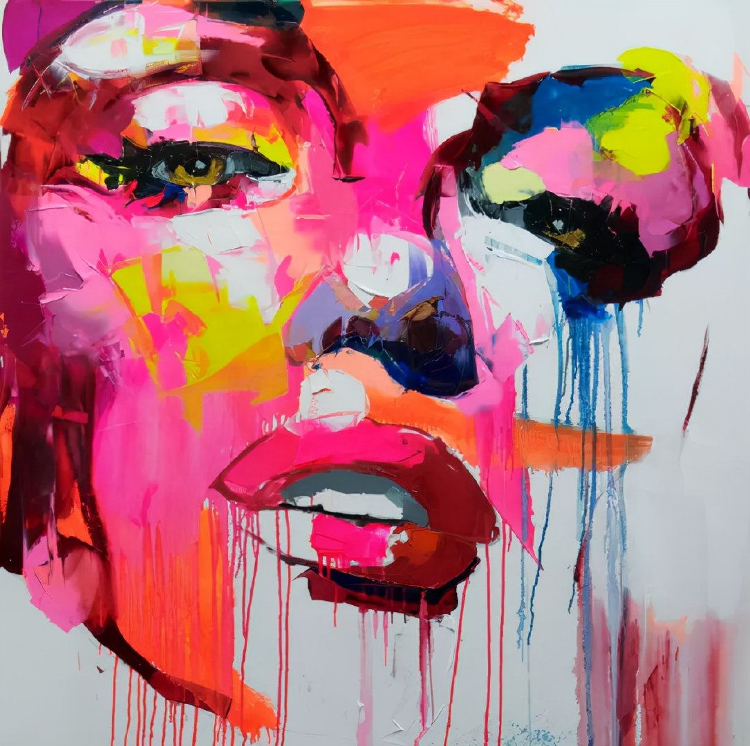 Palette knife Hand painted Large Oil acrylic canvas painting Marilyn Monroe por