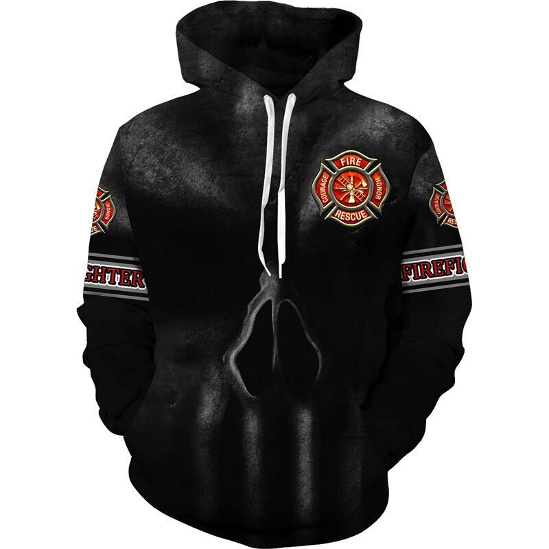 Thumbnail: Firefighter 3D Print Men's Hoodie/Zipper Sweatshirt/Pants/Set Fireman Uniform C