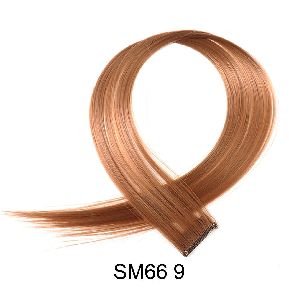 Thumbnail: Clip On Hair Extension Straight Fake Hair Hairpiece Clip In Hair Extension Synt