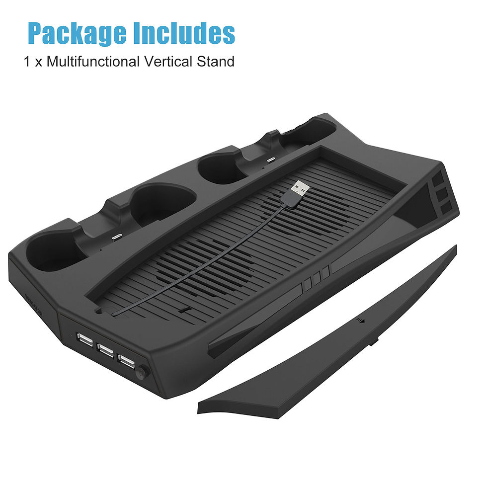 Thumbnail: Vertical Cooling Stand Fit for PS5 Console, EEEkit Charging Station Dock with D