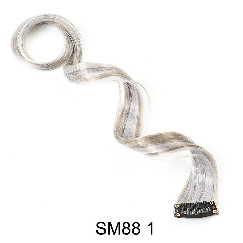 Thumbnail: Clip On Hair Extension Straight Fake Hair Hairpiece Clip In Hair Extension Synt