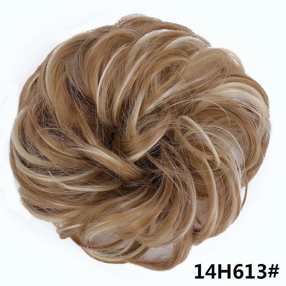 Thumbnail: Synthetic Scrunchie Chignon With Rubber Band Messy Hair Bun Natural Fake Hair P