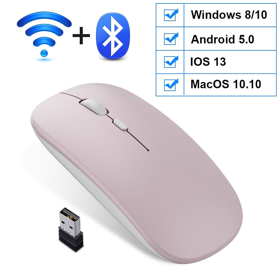 Миниатюра: Wireless Bluetooth Rechargeable Mouse Wireless Ergonomic USB for PC Laptop