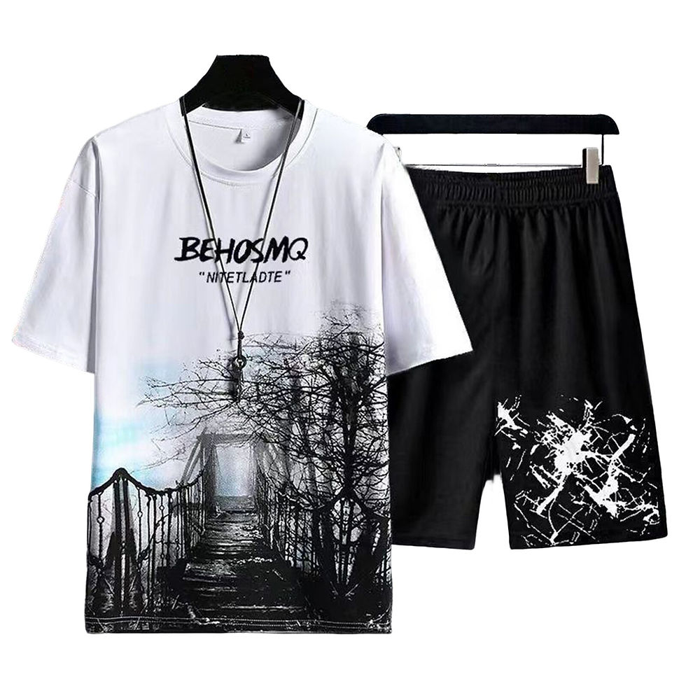 Thumbnail: Men Tracksuit Casual Joggers Hooded Sportswear Jackets And Pants 2 Piece Sets H